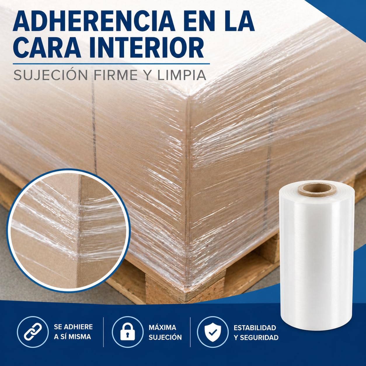 Film Estirable Automático Transparente 500 mm x 1512 m – Bobina Industrial 16 kg – 23 Micras ±2 – Plástico Stretch Film para Enfardadora Automática, Paletizado, Embalaje y Logística Profesional