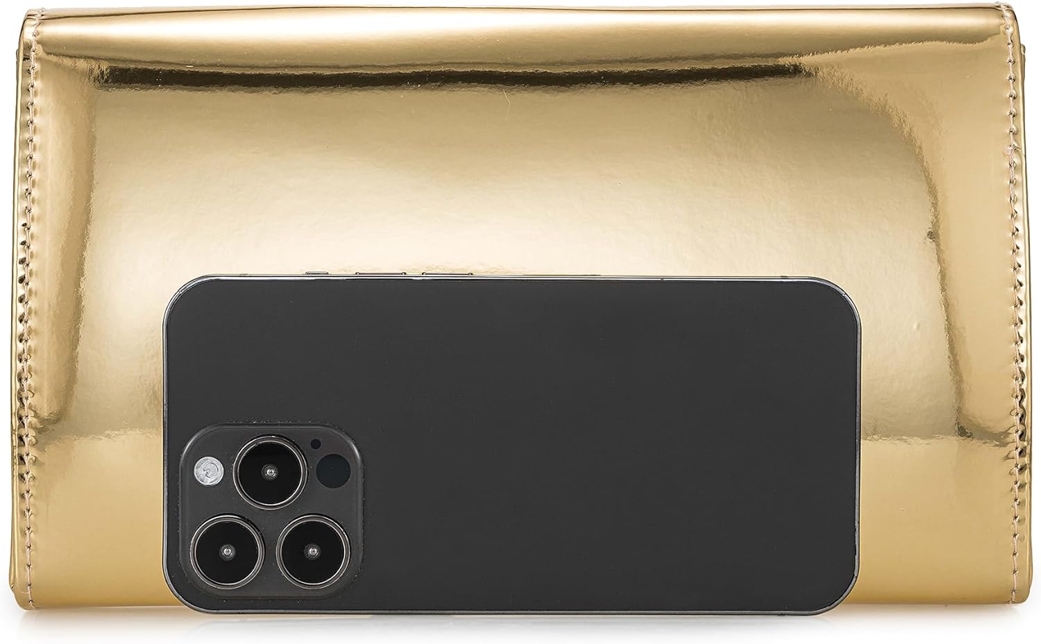 Women’s Mirrored Metallic Faux Leather Evening Bag Glimmering Clutch Purse for Prom/Cocktail/Wedding/Party - Image 3