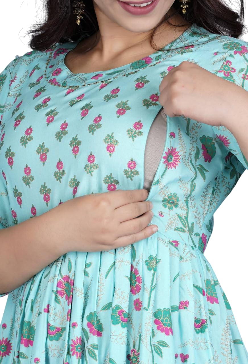 Women's Maternity Kurti for Feeding Zippers | Pregnancy Kurti | Feeding Dress for Women |Maternity Dressess for Women