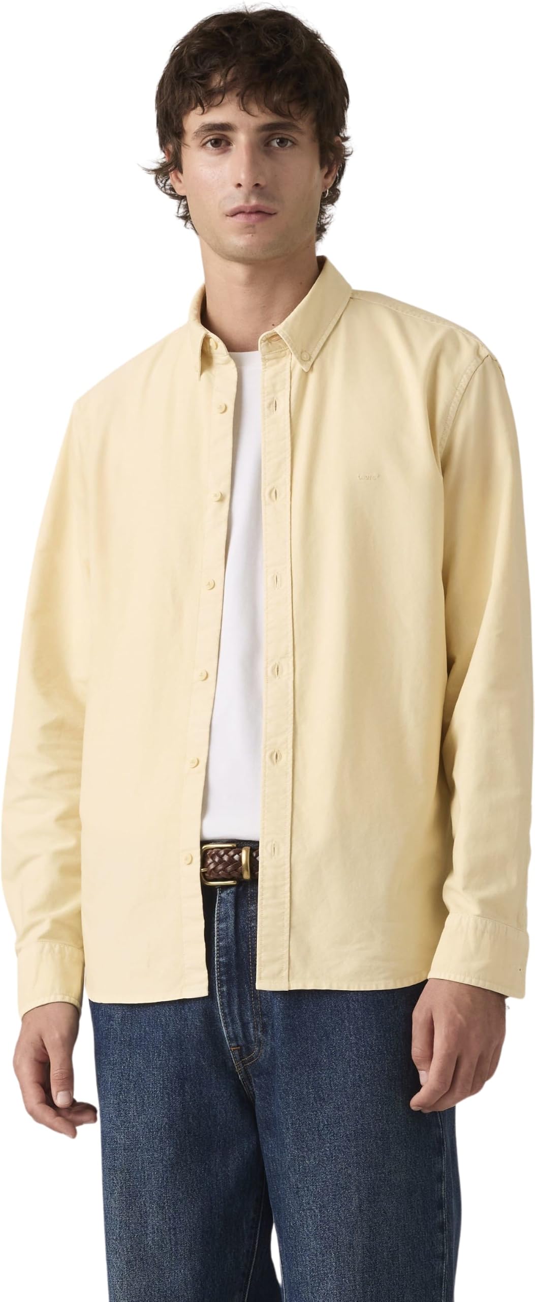 Levi'S Authentic Button Down Long Sleeve Shirt - Yellow