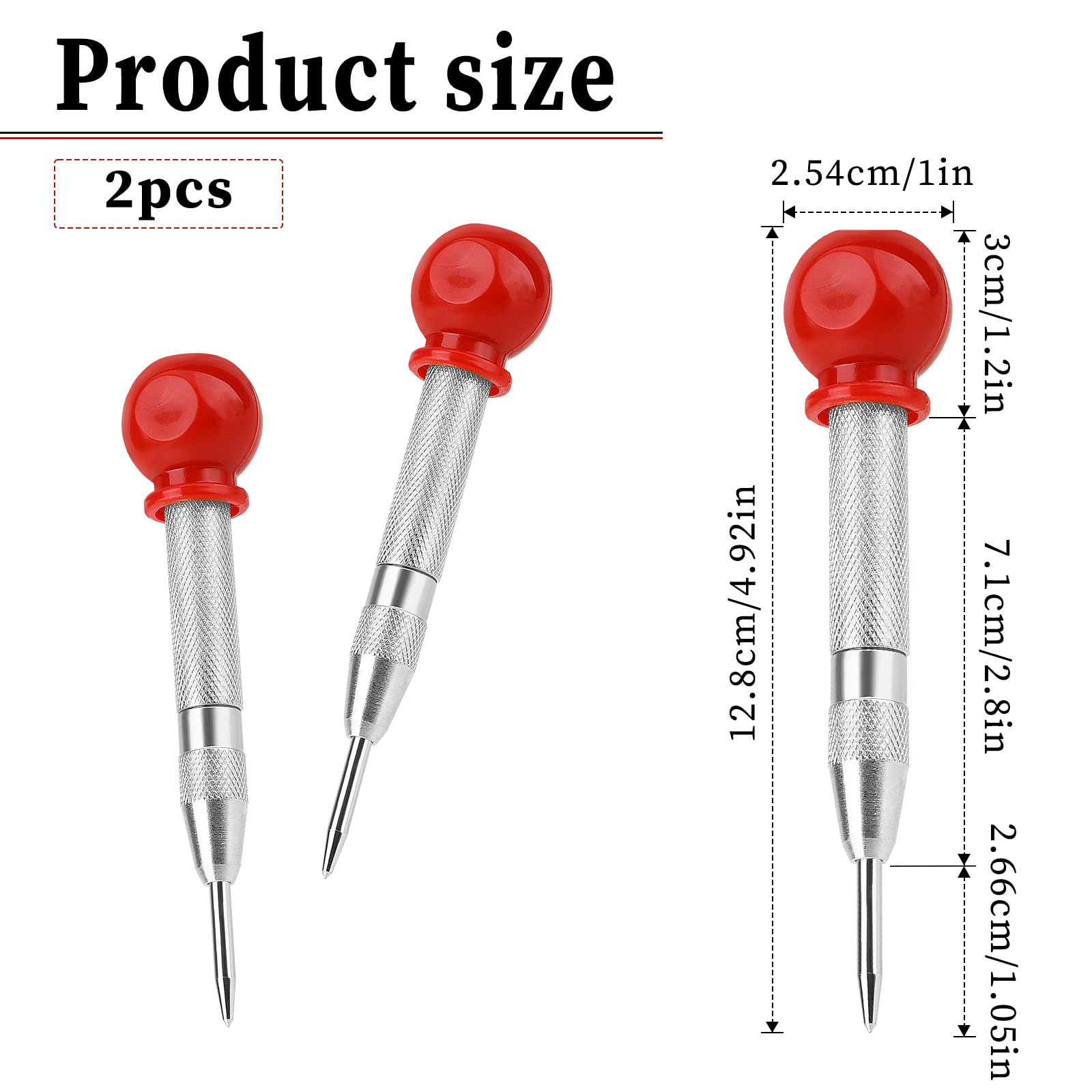 Centre Punch For Metal 2 Pack Automatic Center Punch, 5 Inch Crushing ...