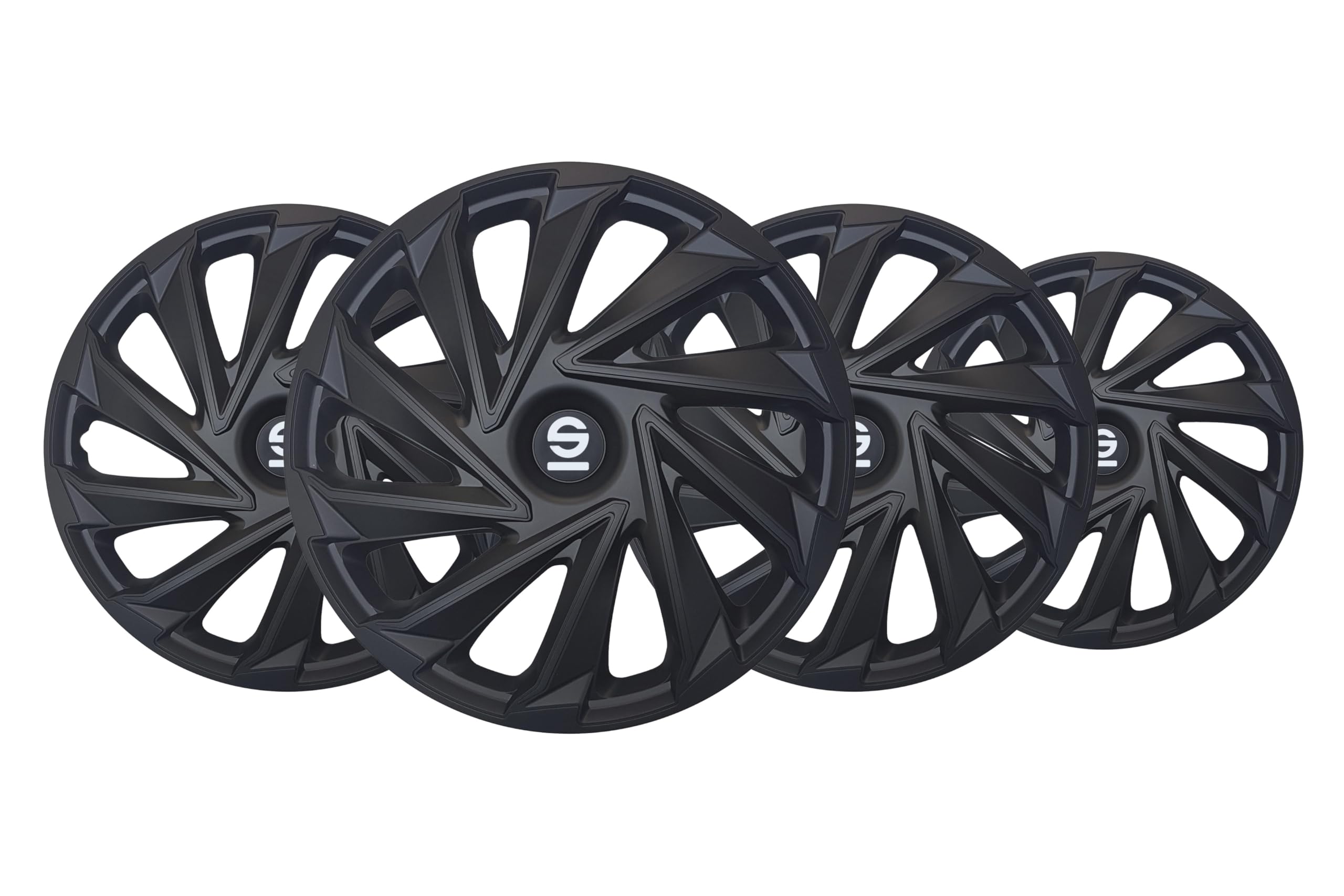 4-Piece Sparco Hubcaps Lazio 15-inch Black / Gray | - Hubcaps - View #6