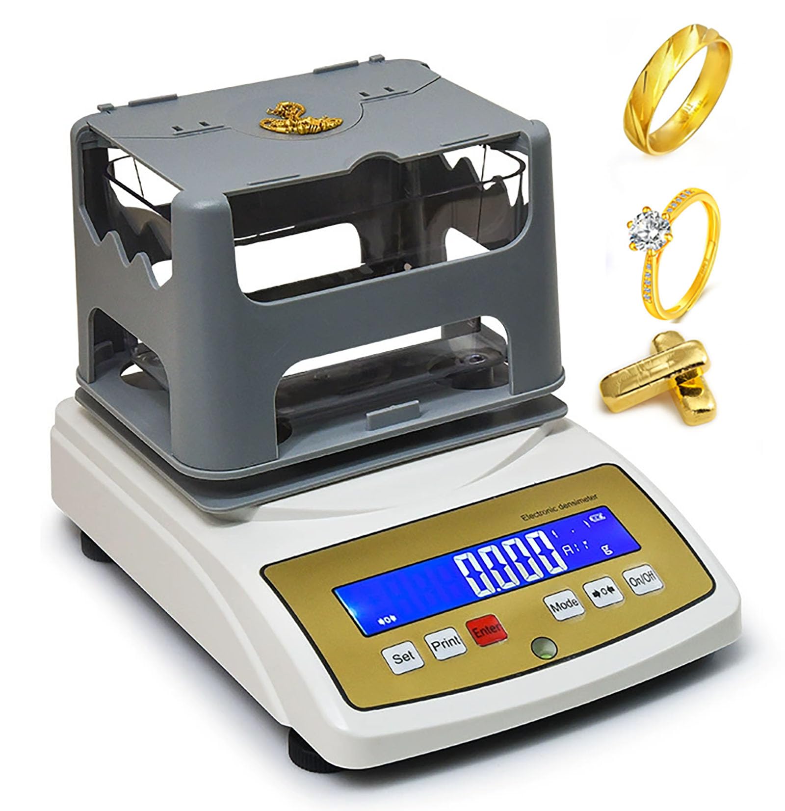 FXNFXLA Gold Purity Tester Machine, Metal Purity Analyzer and Density Meter, Digital Electronic Analyzer Machine, Precious Metal Analyzer for Gold, Platinum, Palladium 600g /0.01g