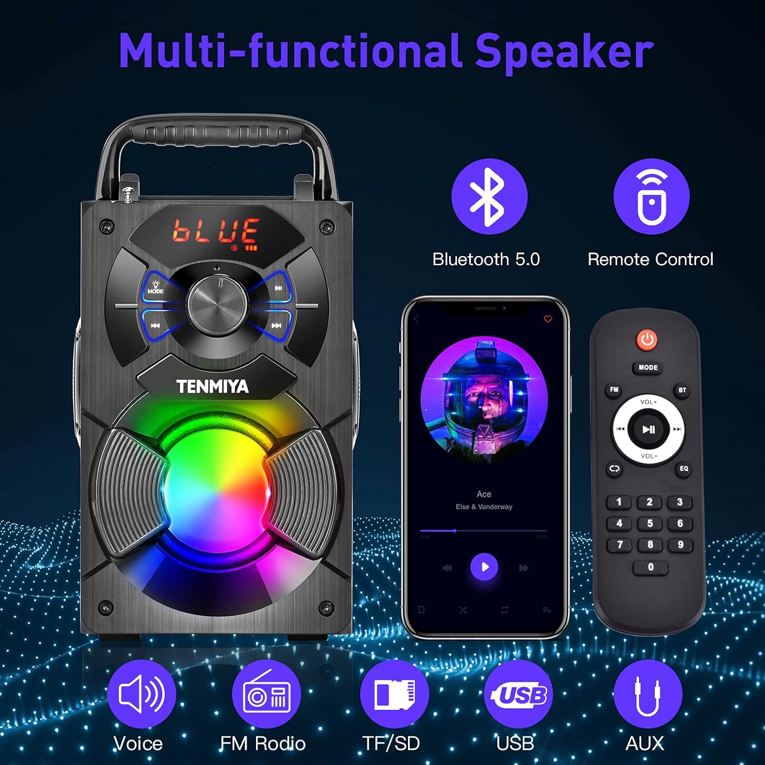 TENMIYA A13 Multi-functional Speaker features