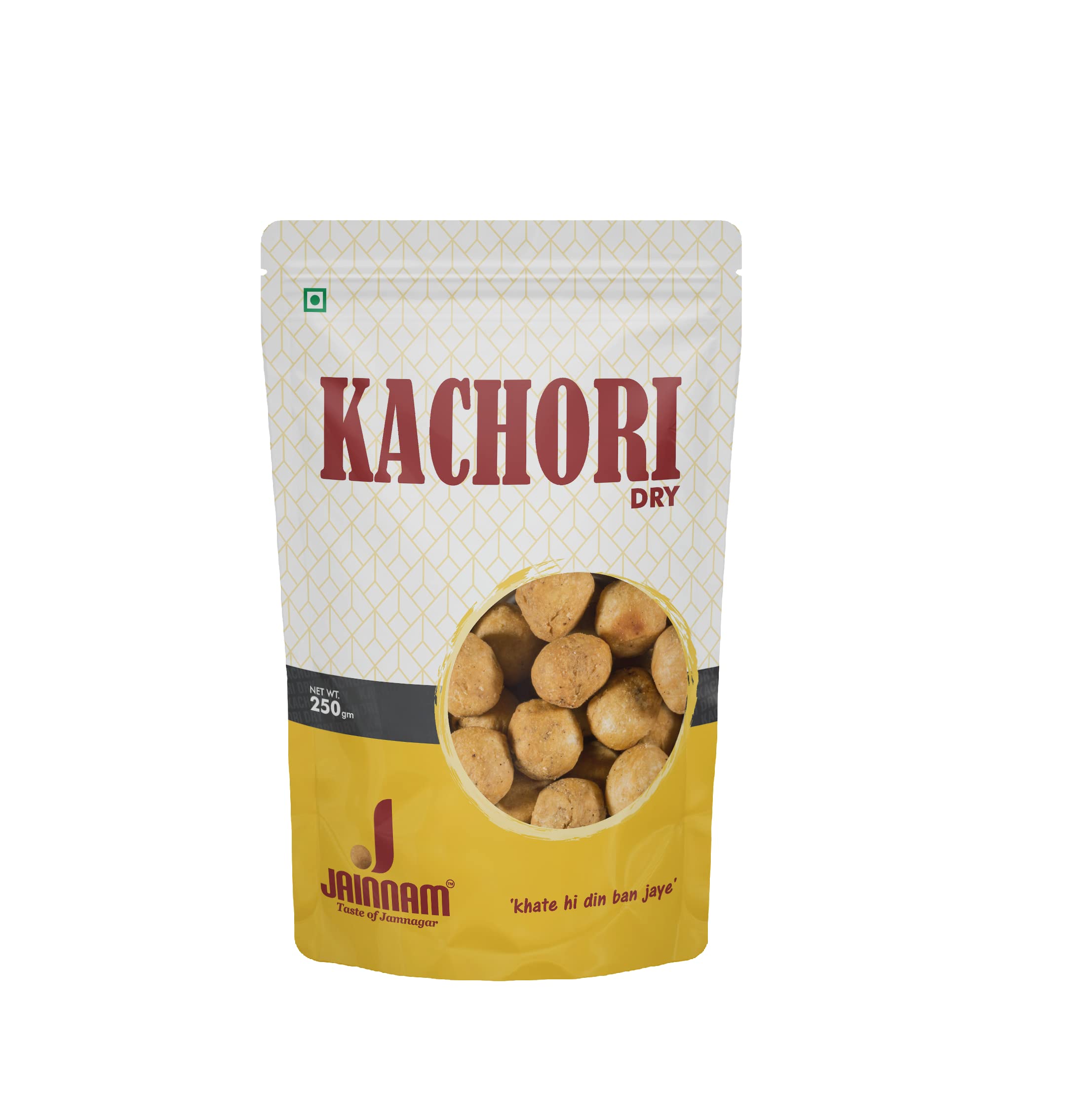 JAINNAM Jainam Foods Famous Jamnagari Kachori(250G)|Dry Kachori|Sweet And Spicy Snack|Jamnagar's Famous