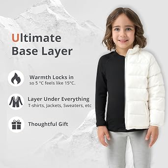Toddler Thermal Set, Thermal Underwear for Kids, 18M-8Y