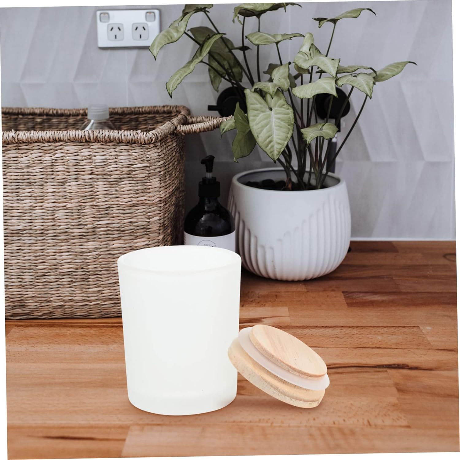 Beatifufu 22pcs Candle Jars Lids Scented Candle Containers for Frosted for Home Decor Yoga and Relaxation
