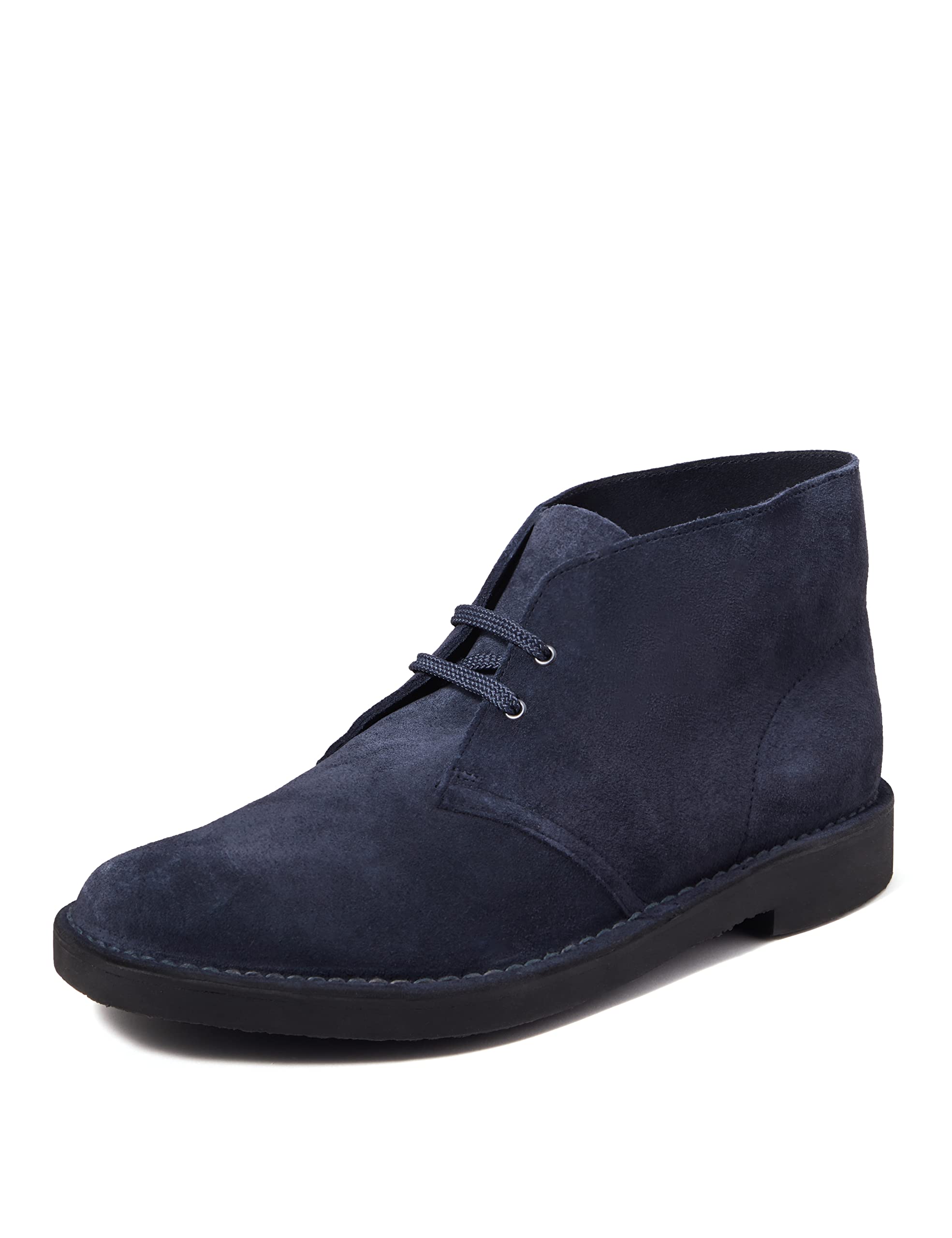 Clarks Herren Desert Boot Bushacre 3 Chukka-Stiefel, Navy Suede, 46 EU