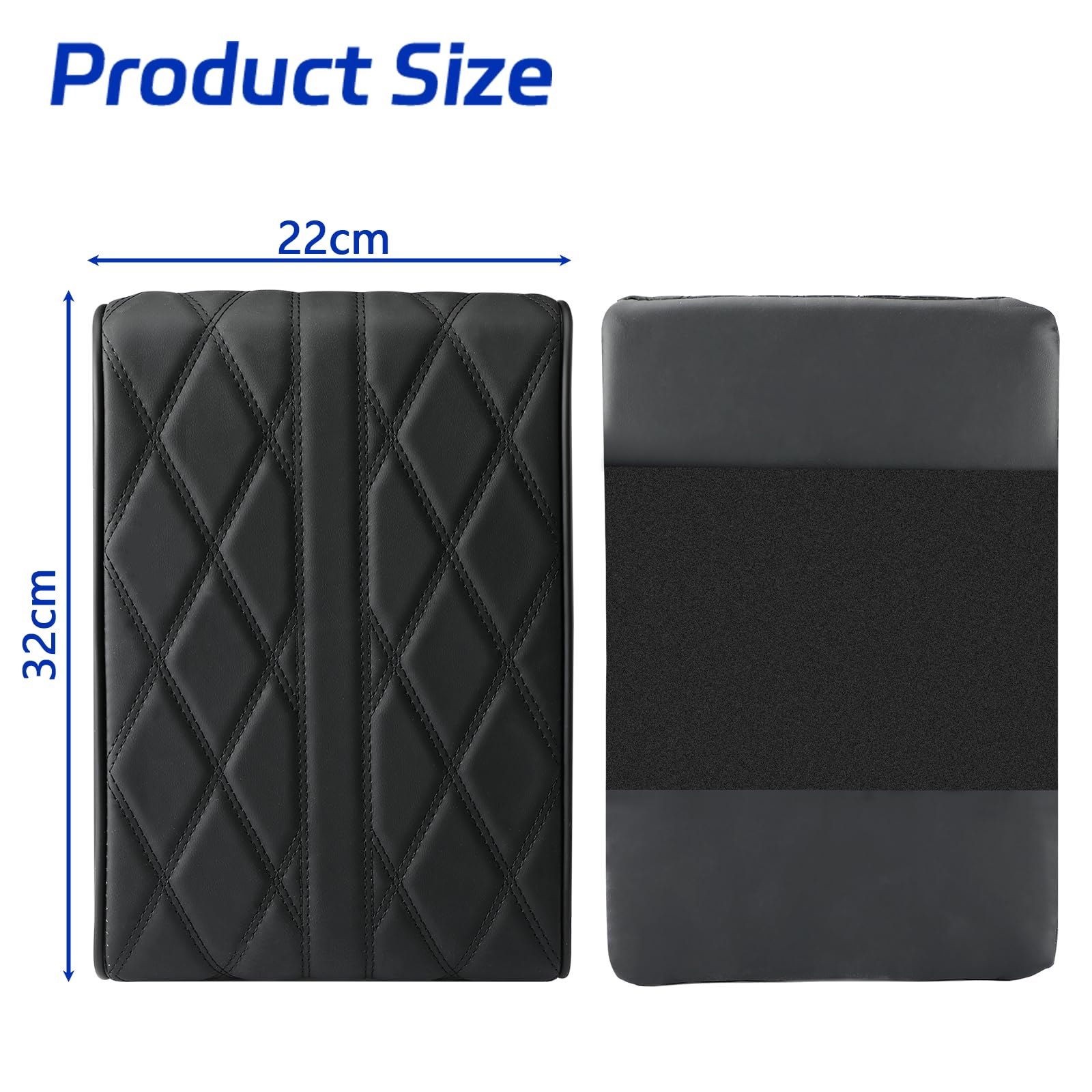 Leather Car Armrest Box Pad, pokrowiec na konsolę samochodową, mata na podłokietnik, mata z pianki z pamięcią kształtu, skórzana osłona podłokietnika, podkładka na konsolę środkową do