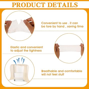 4 Rolls Pre Wrap Tape, Athletic Foam Sports Tapes, Sports Foam Bandage for Hair Ankles Wrists Hands and Knees, 2.4 Inches x 22 Yards - Beige