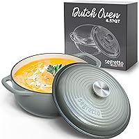 Vista 33 de Segretto Cookware Enameled Dutch Oven Pot with Lid Rosso (Gradient Red) 1.7 Quarts Cast Iron Dutch Oven with Handle 1.7 qt Enamel Small Cast Iron
