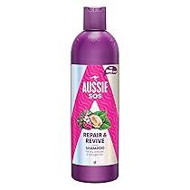 Aussie SOS Repair & Revive Shampoo 500ml per Capelli Secchi, Stressati e Danneggiati, Dona morbidezza, lucententezza e un liscio setoso, Aiuta a Prevenire Danni Futuri, Vegano