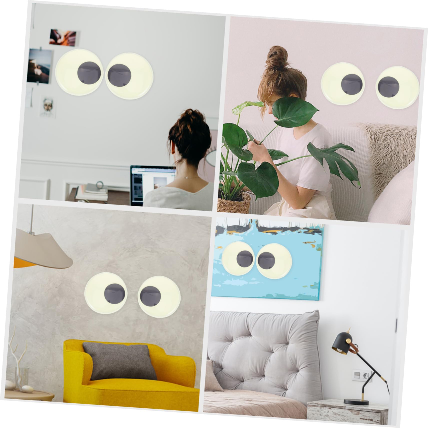 Operitacx 2pcs Luminous Fake Eyes for Crafts Doll Making Kit Giant Googly Eyeballs