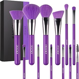 Anuncio Patrocinado - Docolor Juego de 10 brochas de maquillaje, color morado neón