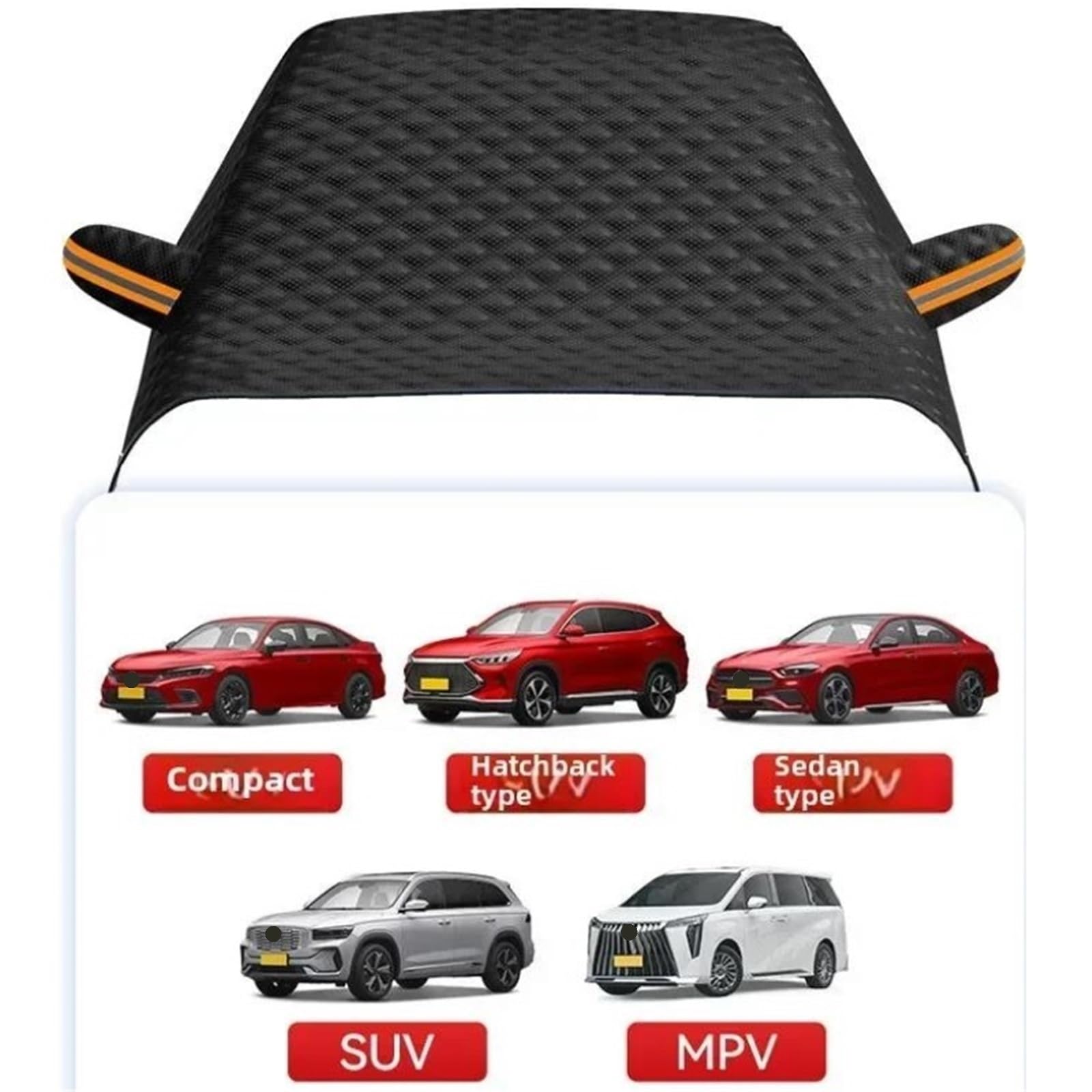 Copertura Parabrezza per Neve E Ghiaccio Copertura per Parabrezza per Auto per Protezione da Ghiaccio E Neve con Strisce Riflettenti Magnetiche Anteriori(No Magnet)