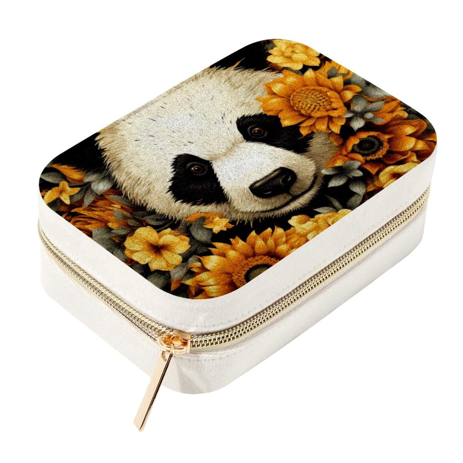 Boîte à bijoux de voyage portable panda pour organiser vos trésors en vacances