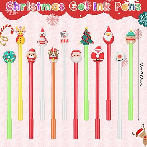 Miniatura 3 de 48 bolígrafos divertidos de dibujos animados para niños, bolígrafos de tinta de gel negra a granel para niñas, bolígrafos divertidos de escritura,