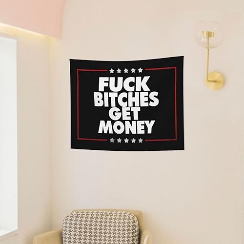 Miniatura 4 de Qauirfe Fuck Bitches Get Money Tapestry 29x37in Wall Hanging For Bedroom Aesthetic