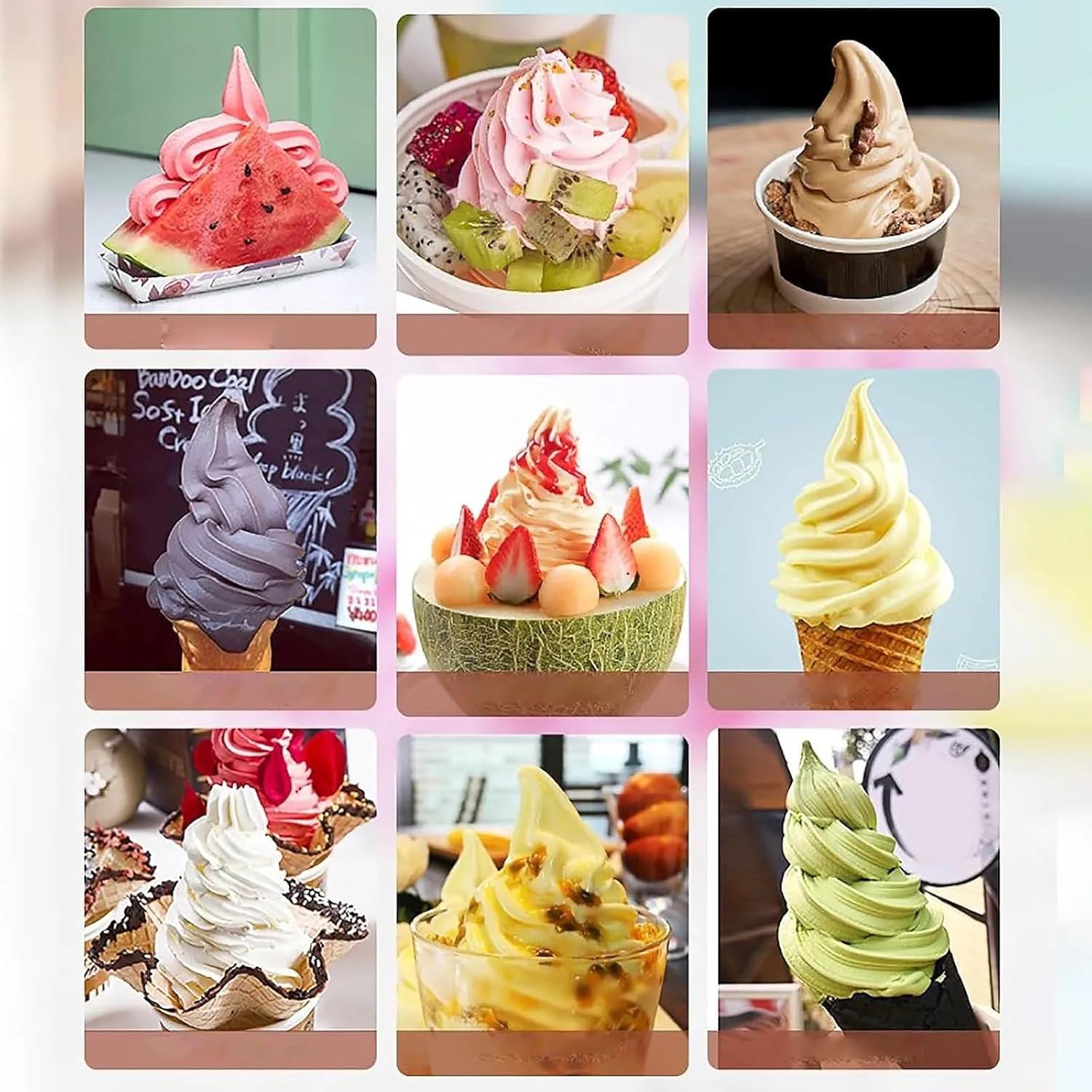 Ice Cream Maker – Automatic Mini Soft Serve Machine for Home, DIY Fruit Creami Dessert Maker, Compact Icecream Appliance