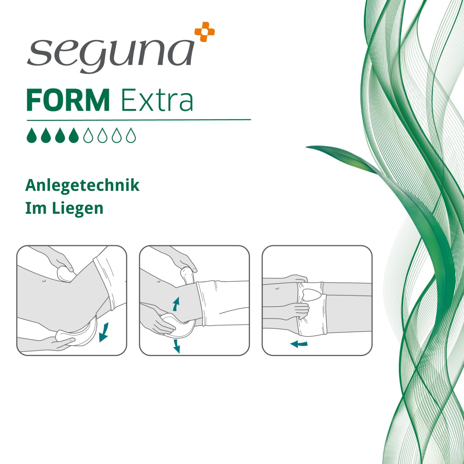 SEGUNA Form Extra, Inkontinenzvorlagen für Frauen und Männer, Anatomische Vorlagen bei mittlerer Inkontinenz, Stuhlinkontinenz (Sparpaket (4 x 25 Stück))