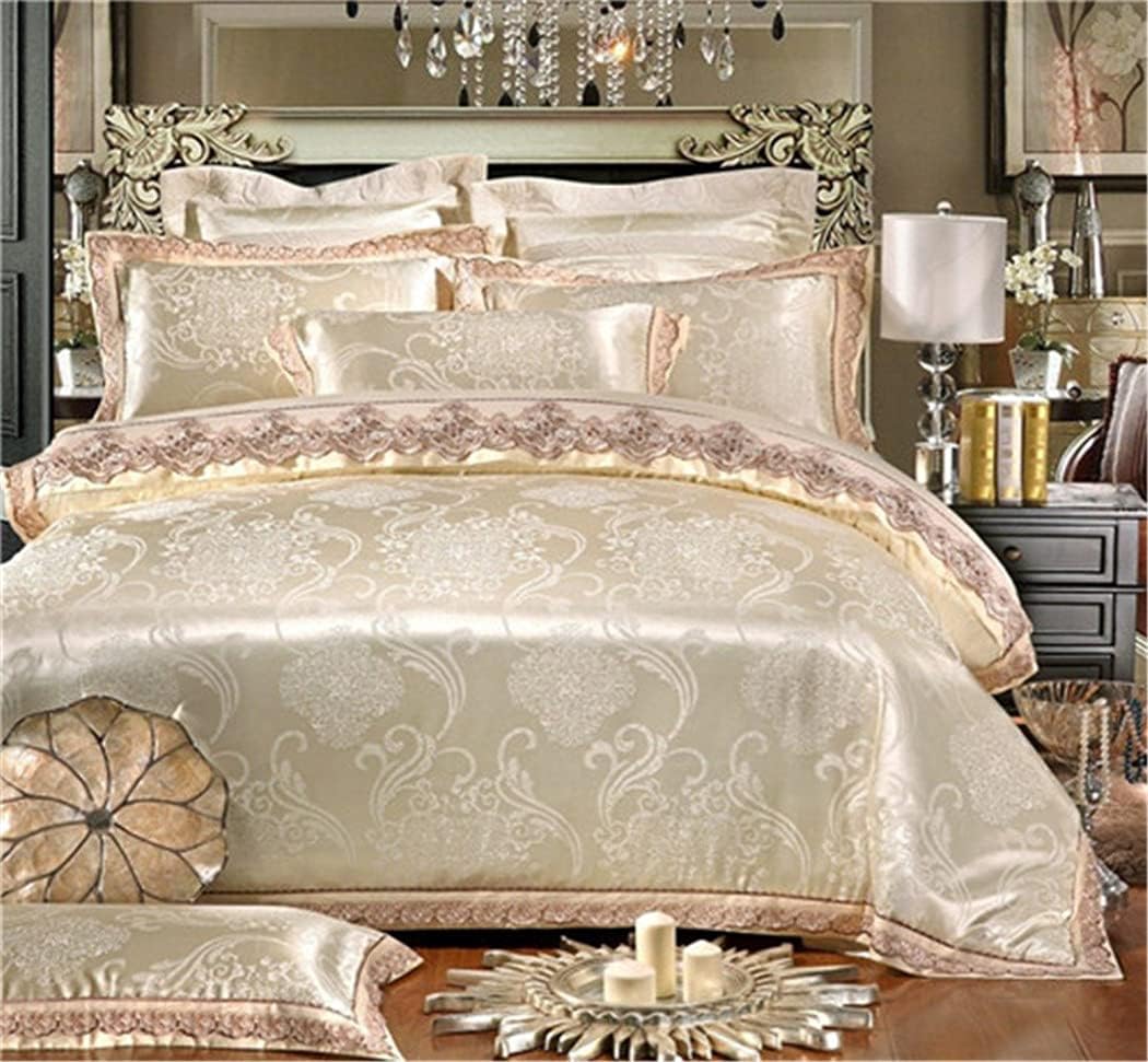 KEHAIOO Luxury Bedding Set, Queen King Size Bed Set, Stain