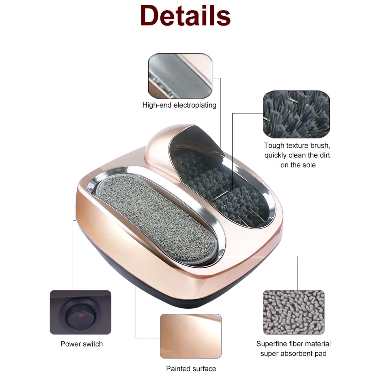 Pulitore automatico per scarpe, con sensore intelligente, per stivali e scarpe, attrezzature per la pulizia della casa e della clinica, per hotel e uso commerciale