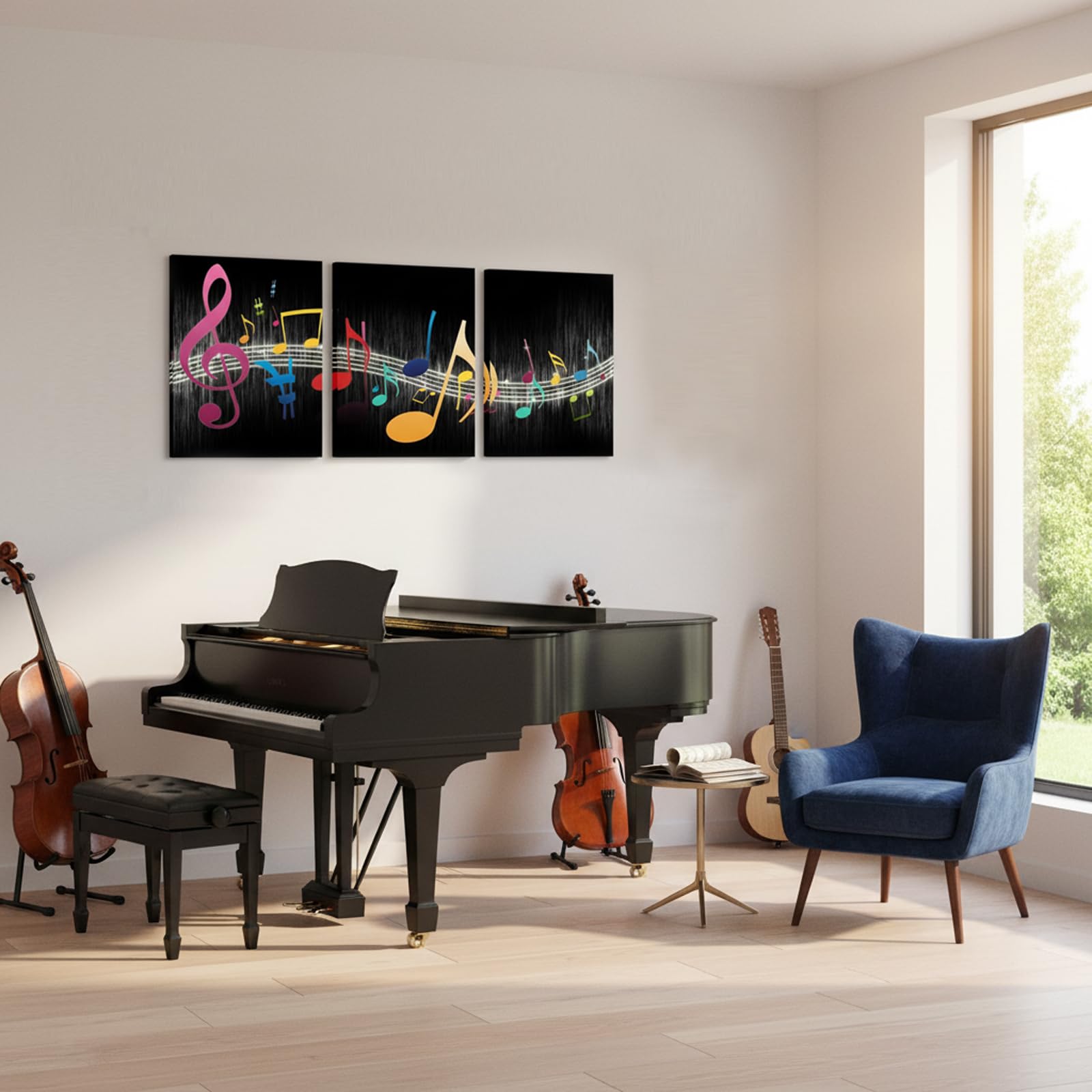 Amazon.com: Biuteawal - Music Wall Art Modern Musical Note Canvas