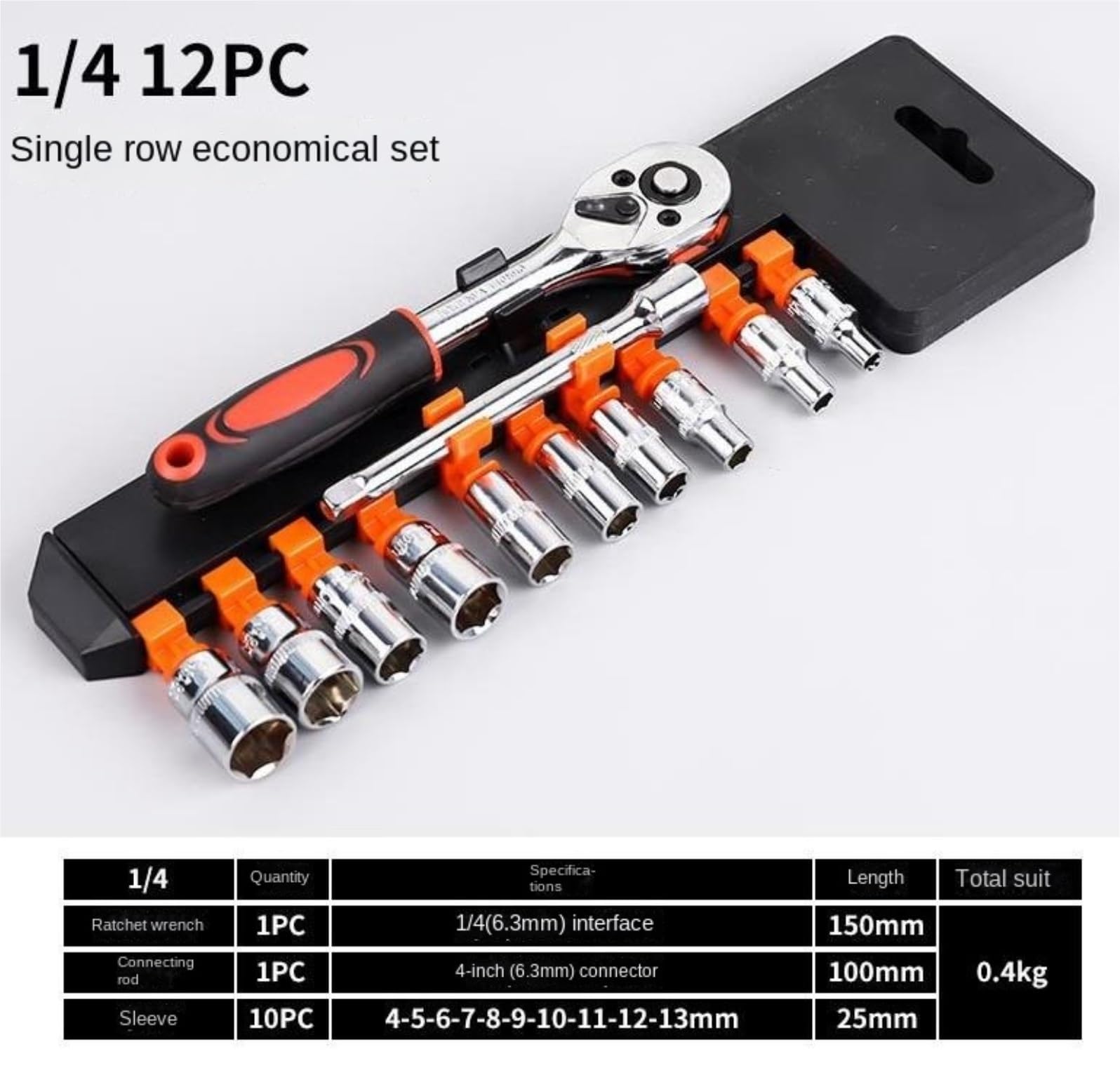 Set di Chiavi A Bussola Chiavi Aperte Set di Chiavi A Brugola Chiave A Cricchetto Cacciavite Strumenti di Riparazione Auto per Motociclette Utensili A Mano(1/2" Ratchet Wrench)