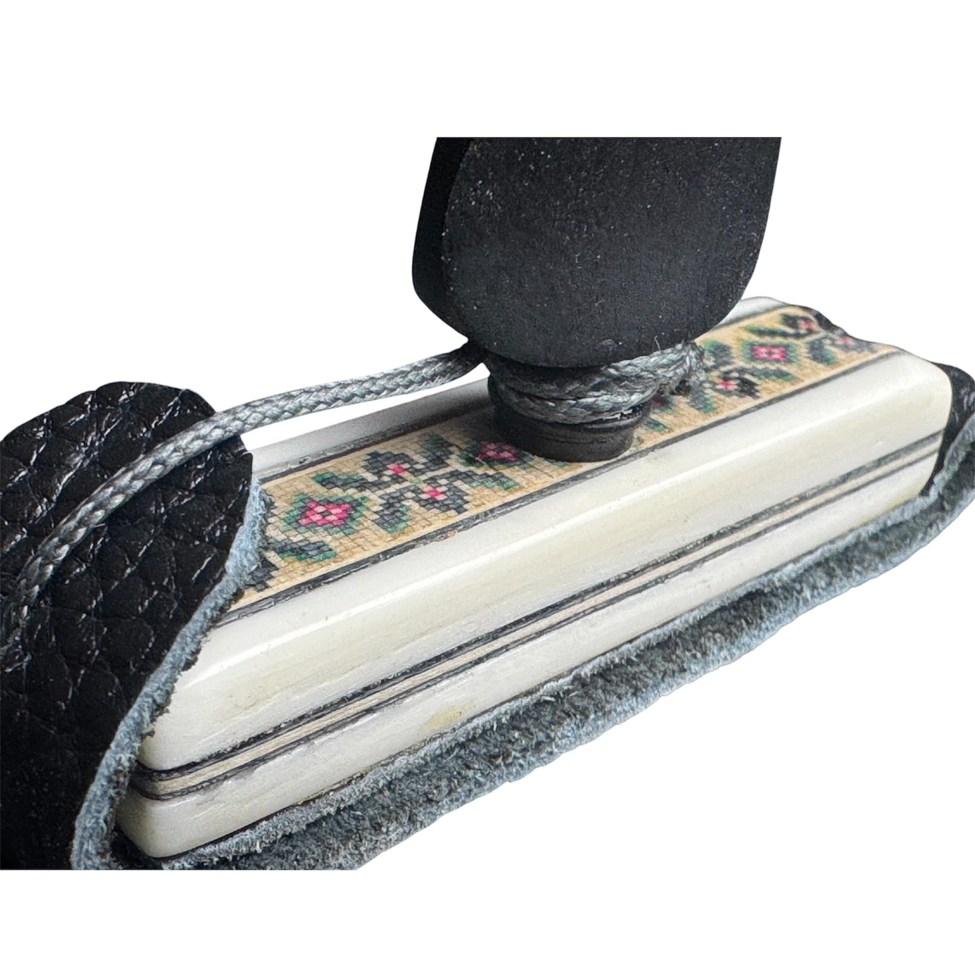 Cejilla Artesanal de Hueso Natural y Ébano para Guitarra Flamenca y Clásica | Modelo ALVORYA | Hecha a Mano en España | Diseño Exclusivo Inspirado en Al-Yazira