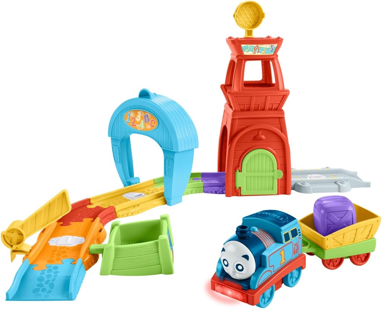 TRENINO THOMASRelief Tower, Educational Toy Track for Children with Sounds, Songs and Phrases, Multicolor, FWC92