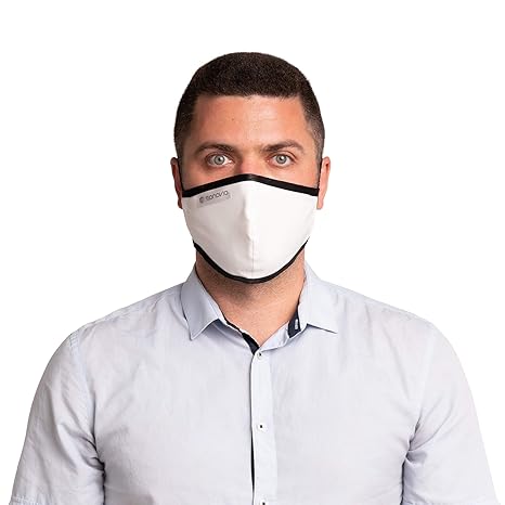 SonoMask Reusable Dual Layer Face Masks By Sonovia (3, Men Ear