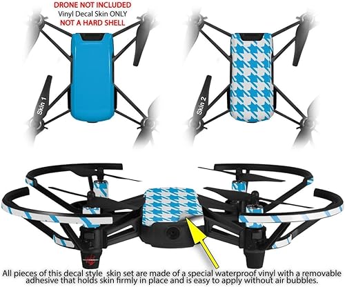 Miniatura 2 de Skin Decal Wrap 2 Pack for DJI Ryze Tello Drone Solids Collection Blue Neon Drone NOT Included