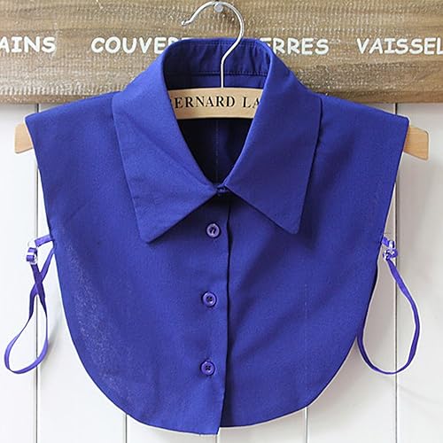 Miniatura 4 de 3 piezas de cuello falso desmontable Dickey cuello blusa media camisas falso cuello para mujeres niñas azul marino rosa, rosado, azul, azul marino