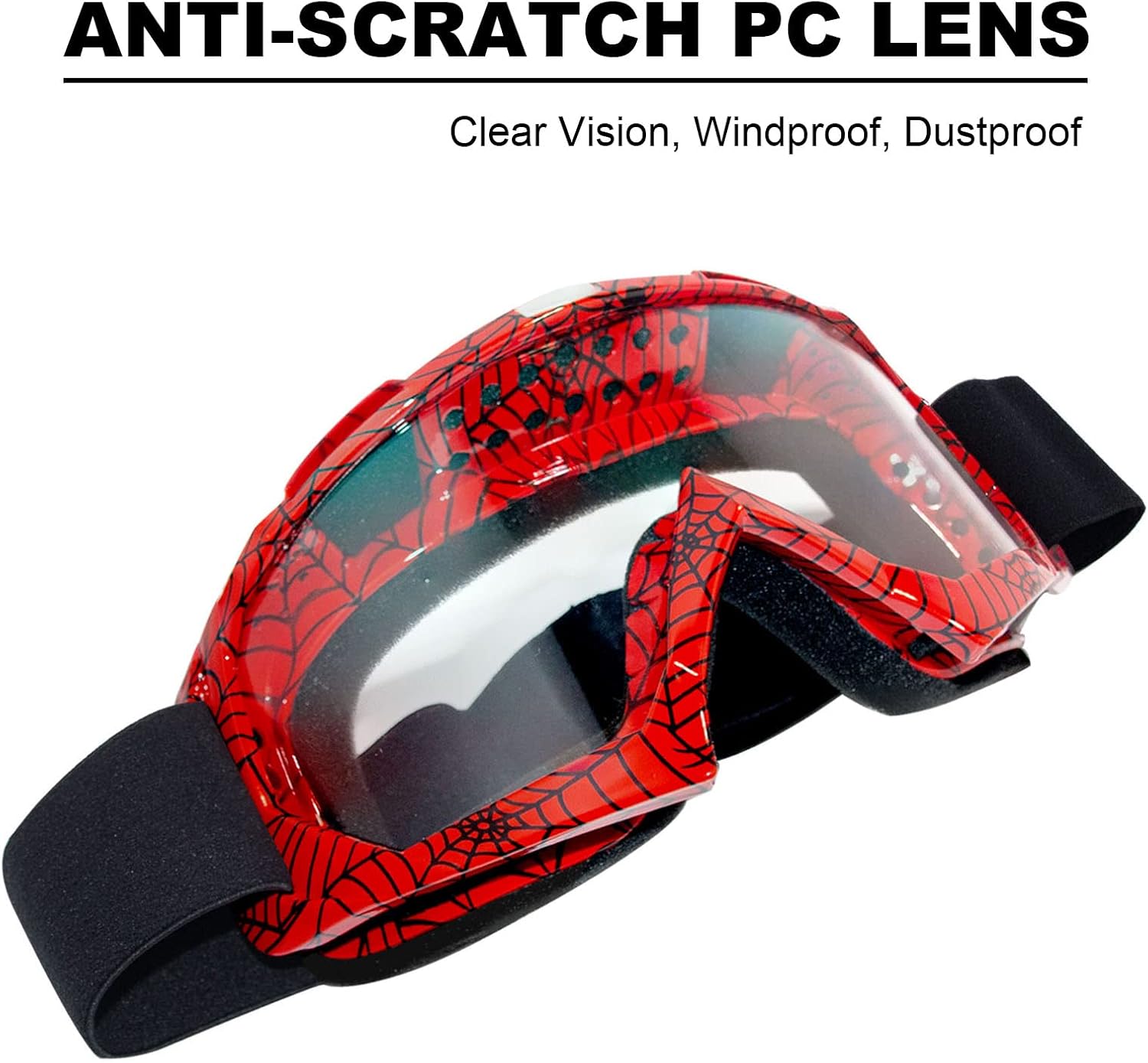 Dirt Bike Goggles for Motorcycle, ATV, Motocross, Riding, Offroad - Adult, Men, Women, Youth, Kids