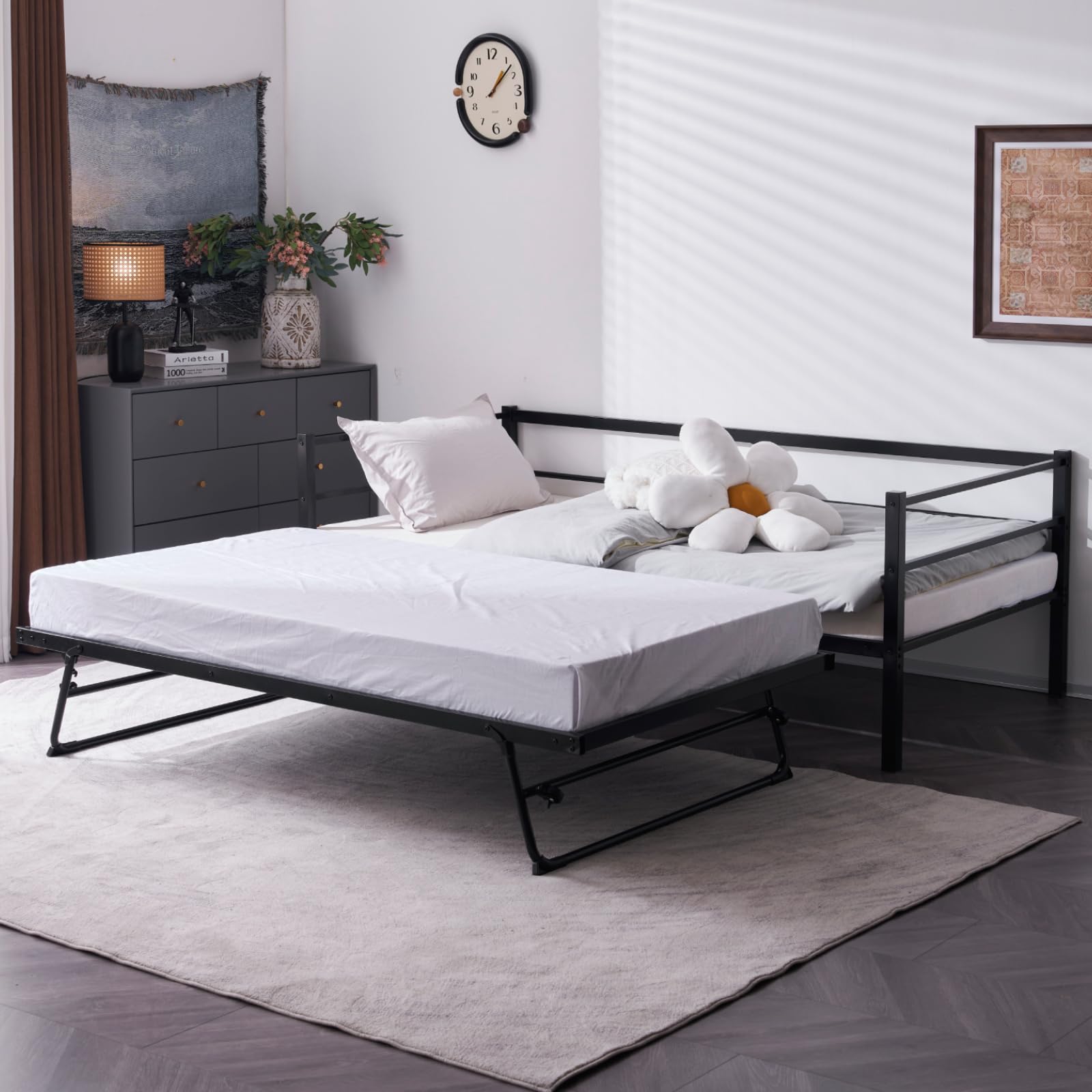Product dimensions diagram for VINGLI Daybed