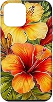 Vista 16 de Hawaiian Tropical Yellow Red Hibiscus Plumeria Case for iPhone 17