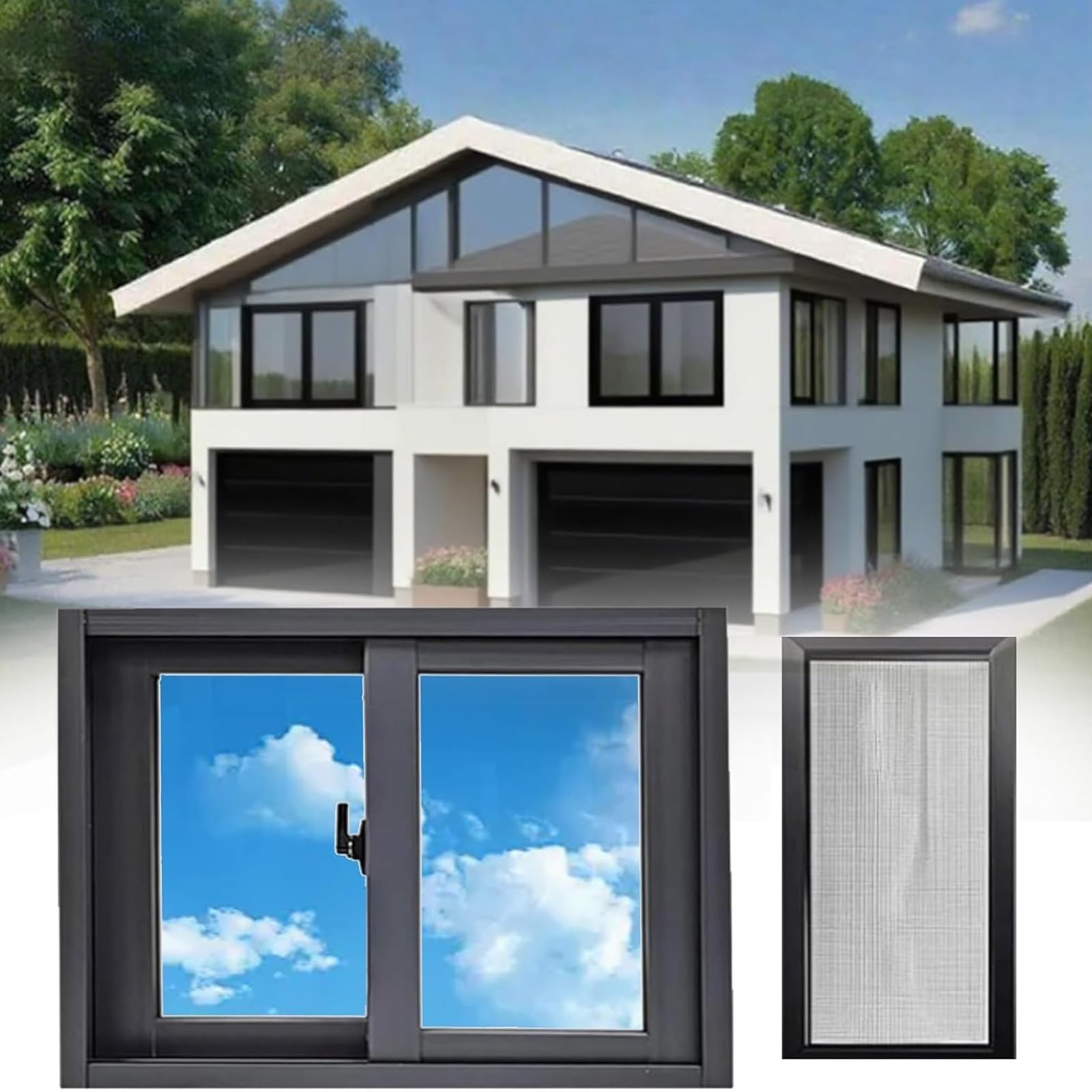 Fenêtres coulissantes horizontales pour rénover le salon d'un mobil-home