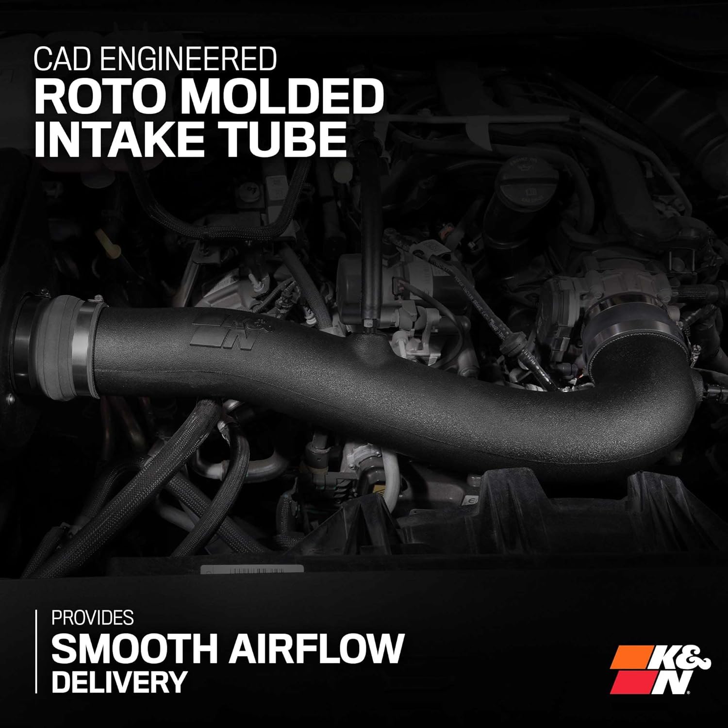 K&N Cold Air Intake System: High-Flow Air Filter, Increase Performance & Towing: Compatible with 2020-2025 RAM: 1500, 63-1594