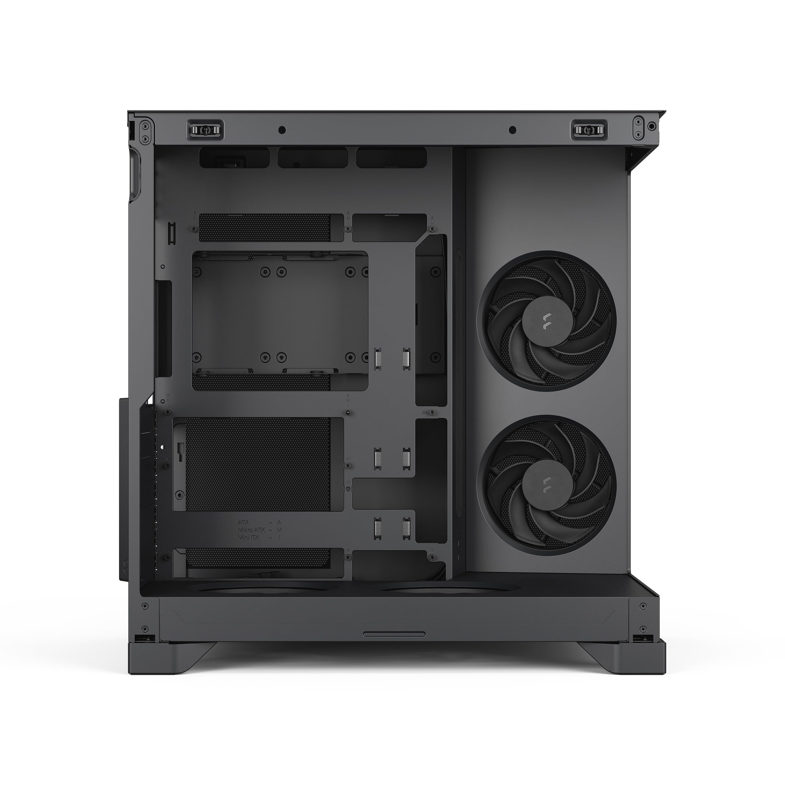 Fractal Design Pop 2 Vision Black case PC gaming con vetro panoramico – Design a doppia camera – 4 ventole reverse – ATX/E‑ATX/mATX/ITX