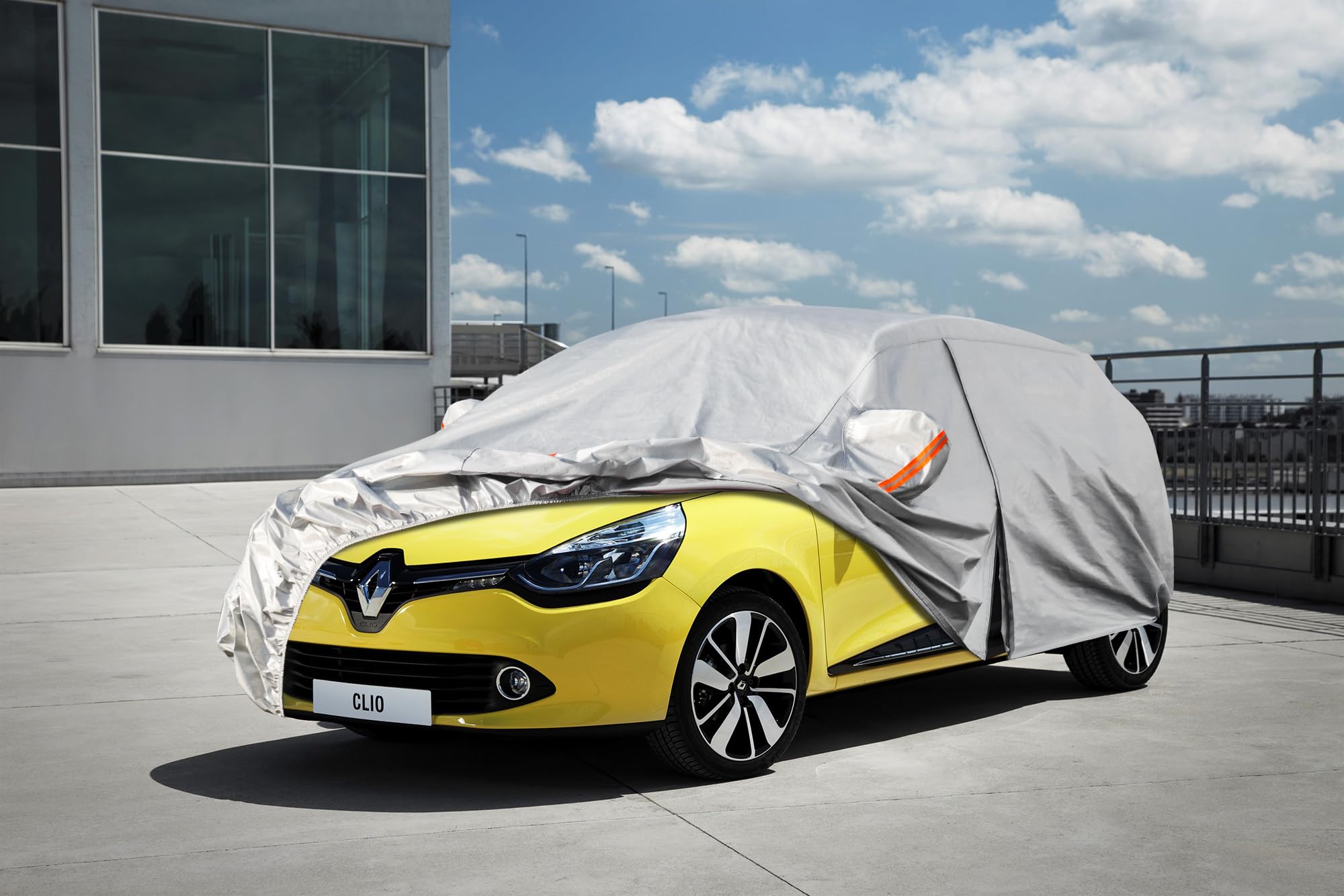 Kayme Bâche Voiture Étanche Respirante Compatible avec Renault Clio I/II/III/IV/V Hayon (1990-2025), 6 Couches Housse de Protection Voiture Extérieur, Contre Pluie Soleil Poussière avec Zip.