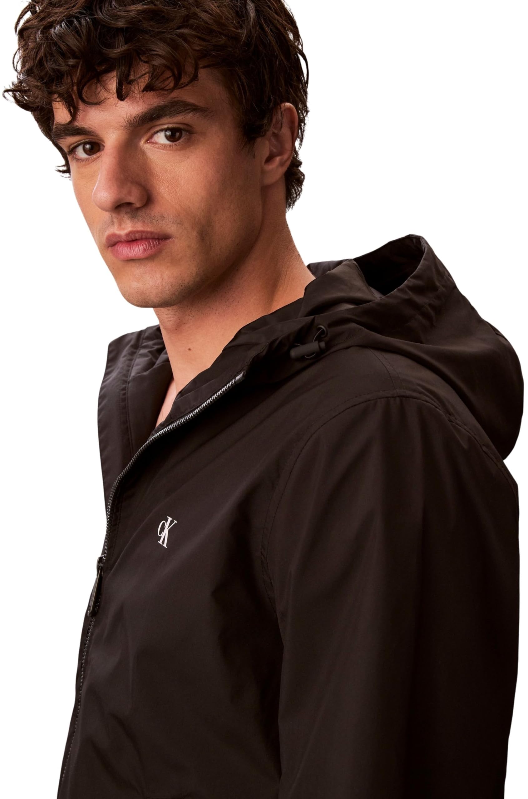 Calvin Klein Ls Hooded Nylon Harrington Jkt Lv04rf521g Giacche Uomo