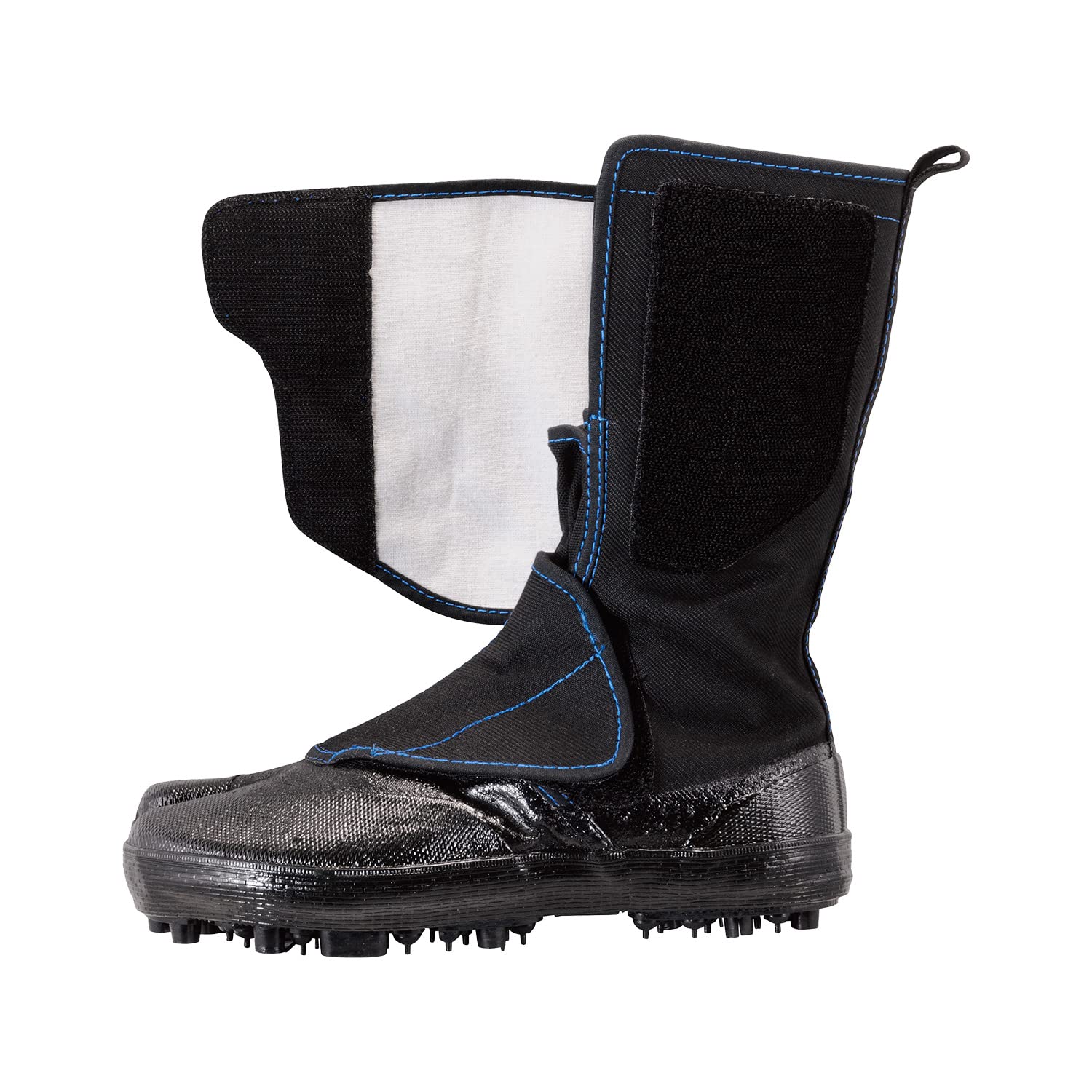 Marugo Japanische Tabi Spike-Schuhe Schwarz mit Klettverschluss