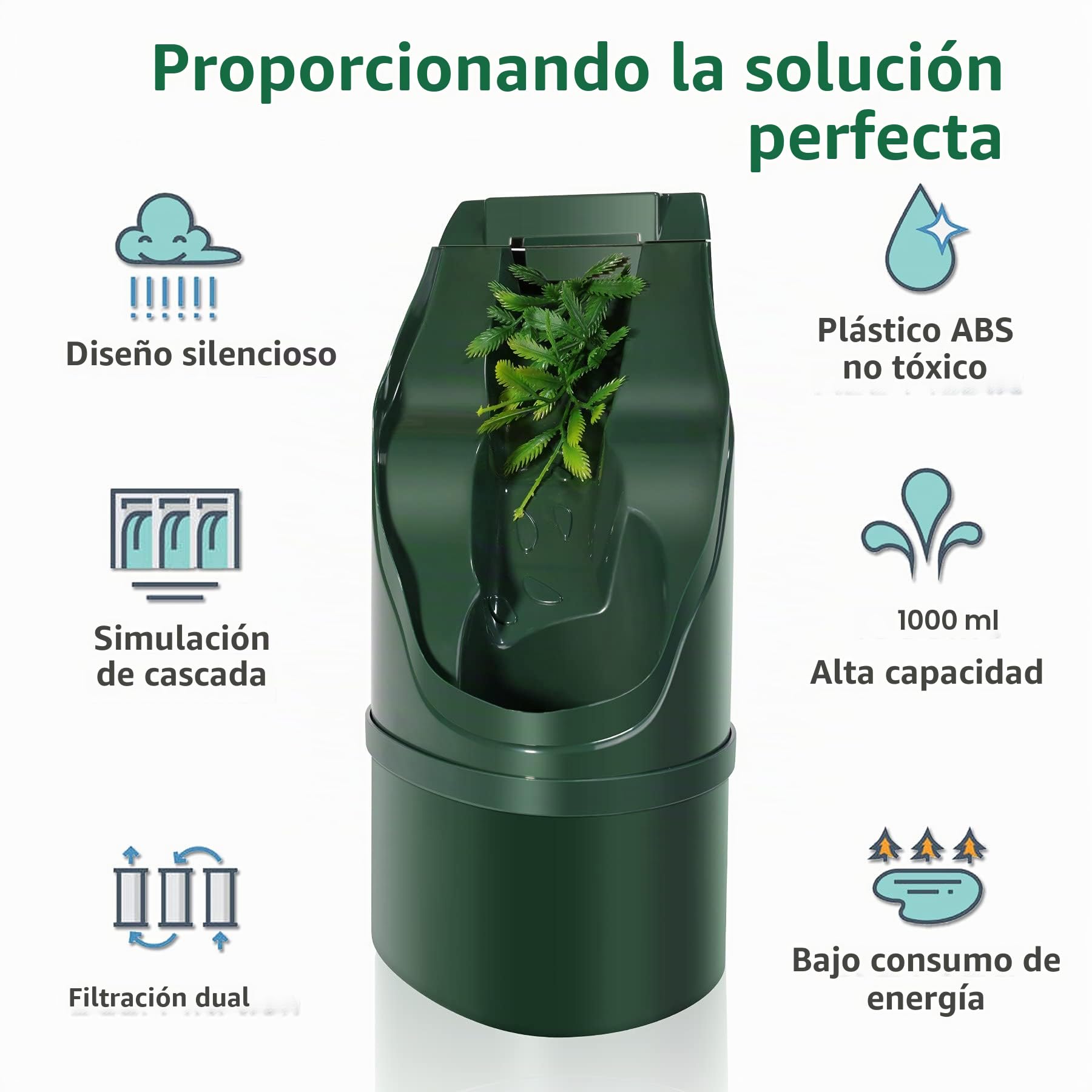 Fuente de Bebida para Reptiles Camaleón Cantina con Goteo de Agua Incluye Pinzas para Alimentar y Pinza Esmerilada para Anfibios, Insectos, Lagartos, Tortugas, Serpientes, Arañas, Ranas y