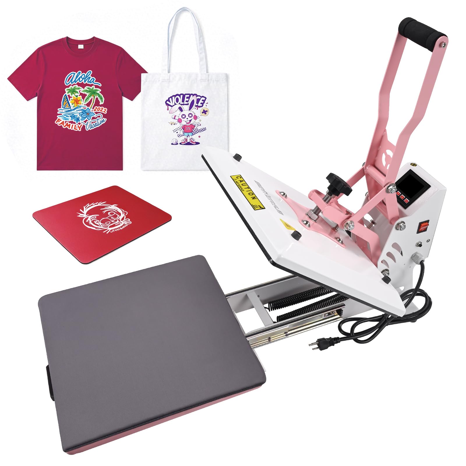 Photo 1 of **FOR PARTS ONLY/ MACHINE DIFFERS*** BetterSub 15x15 Inch Heat Press Machine, Digital Slide-Out Drawer Heat Press for T-Shirts, 1000W Clamshell Heat Press for DTF/Sublimation/HTV Transfers, with LCD Control Panel & Pressure Adjustment