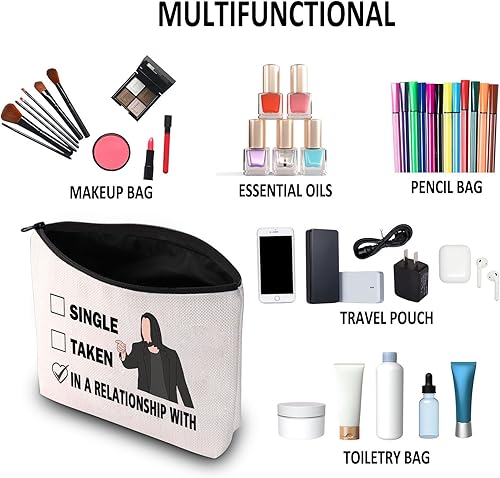 Miniatura 4 de G2TUP Regalo inspirado en K R Fechado K R Bolsa de maquillaje K R Fan Bolsa de cosméticos K R Merch, Blanco