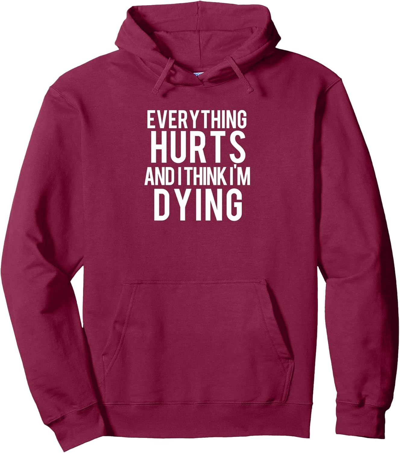 Everything Hurts And I Think I'm Dying Weightlifting Workout Pullover Hoodie