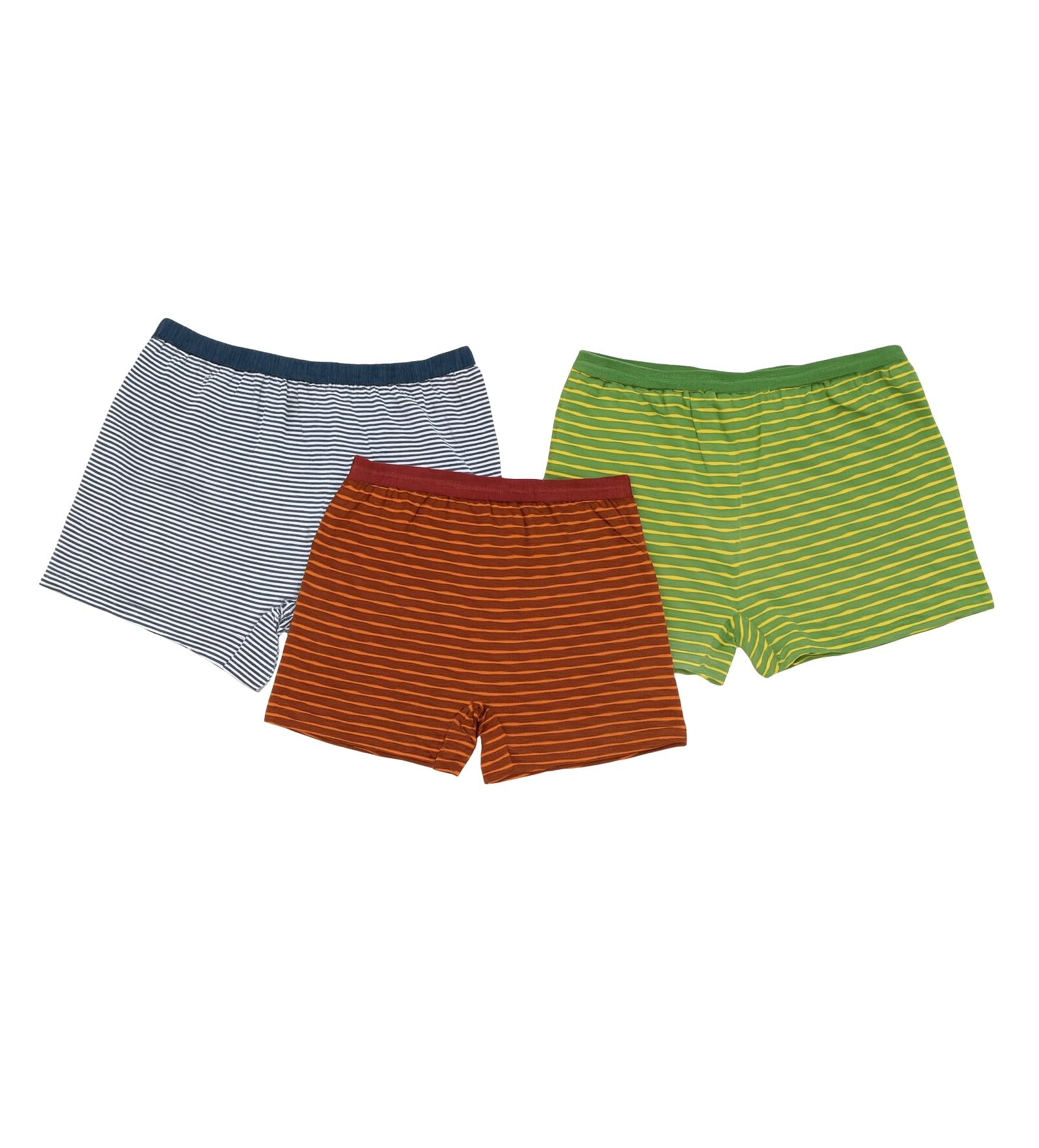 aj fashions Pack of 3 Women's Cotton Boyshorts Stripe Knickers | Ultra-Soft Comfortable Stretchable Ladies Innerwear Panties -Multicolor-picture-11