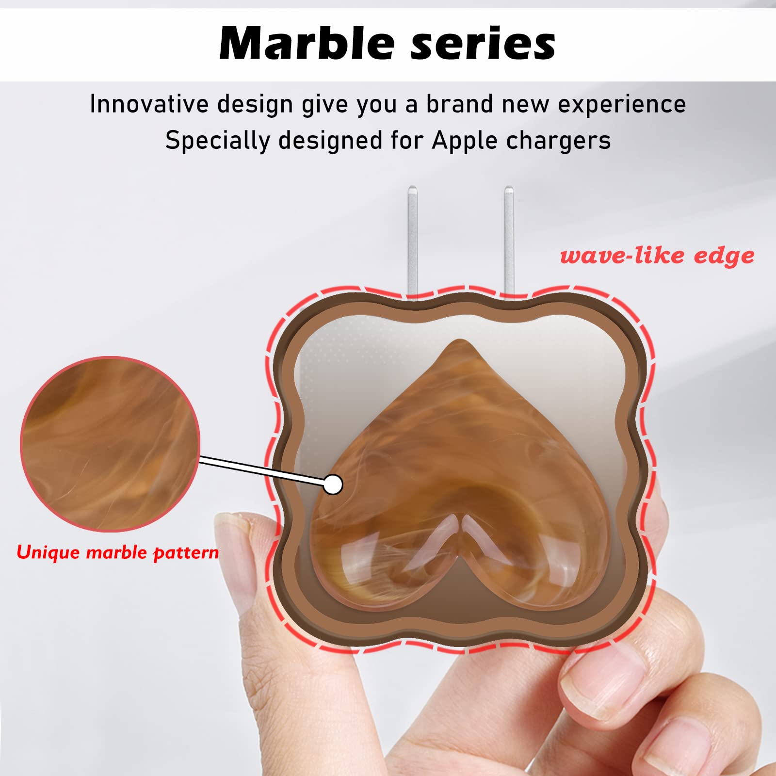 Protettori Per Cavi IPhone A Forma Di Cuore 3D - Anti-Rottura E Anti-Morso Animali, Rosa - Foto 8