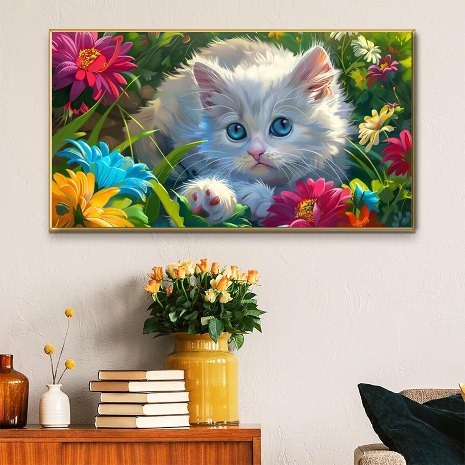 5D Diamond Painting Adultos gato Pintura de Diamantes Kit Completo