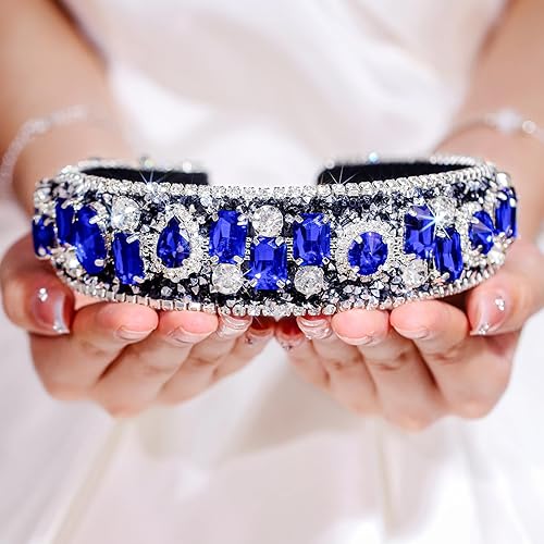 Miniatura 6 de Diadema de diamantes de imitación hecha a mano con cristales de girasol, vintage, banquete, boda, fecha, accesorios para el cabello para mujeres y